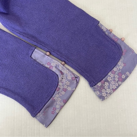 NWT Deadstock Vintage 90s Flowers in the Temple Funky Grandma Cardigan SZ Medium - Picture 6 of 16